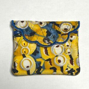Despicable Me Minions Cotton Change Snap Pouch Wallet 4.3" x 3.7"